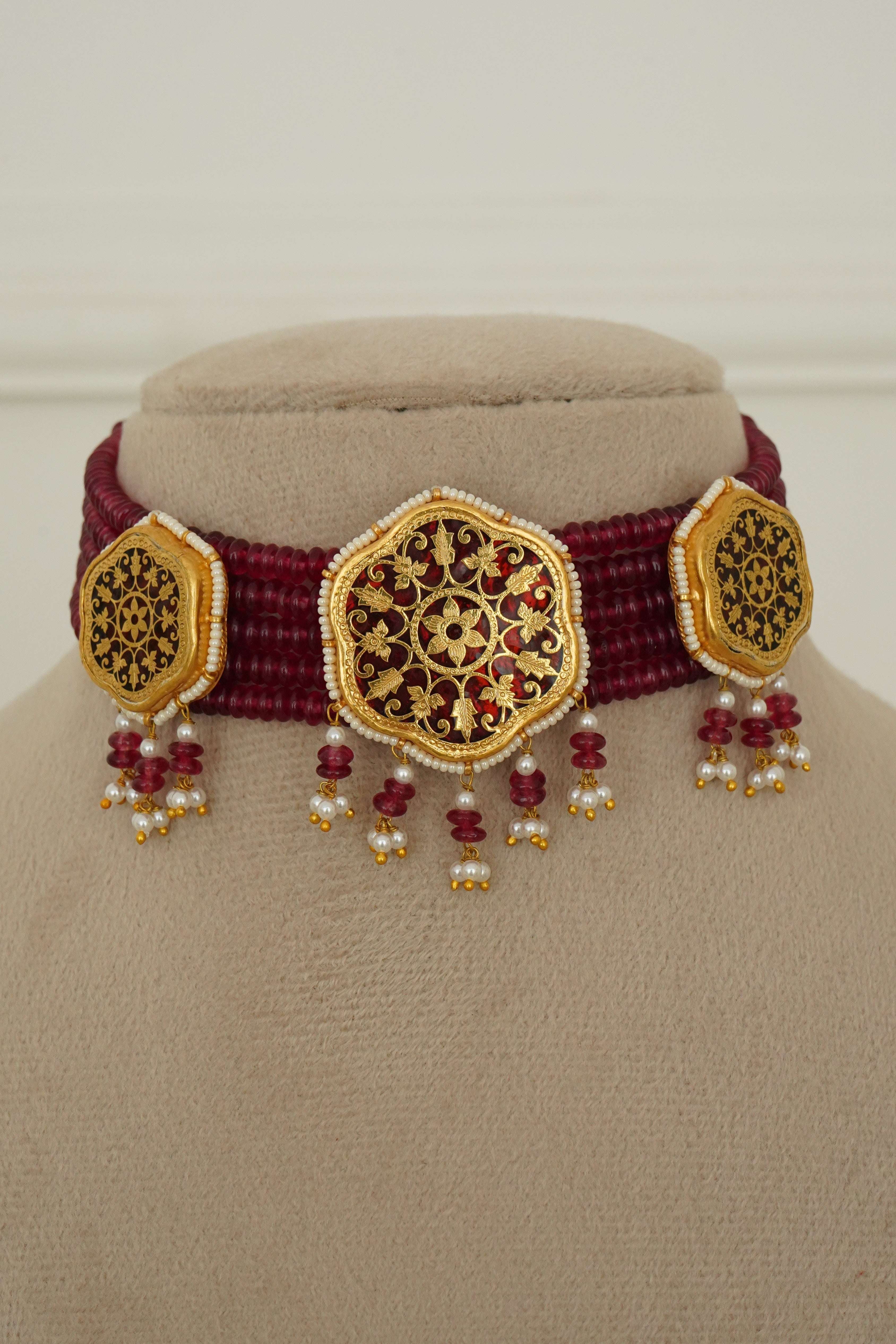 10 Paise Thewa Choker