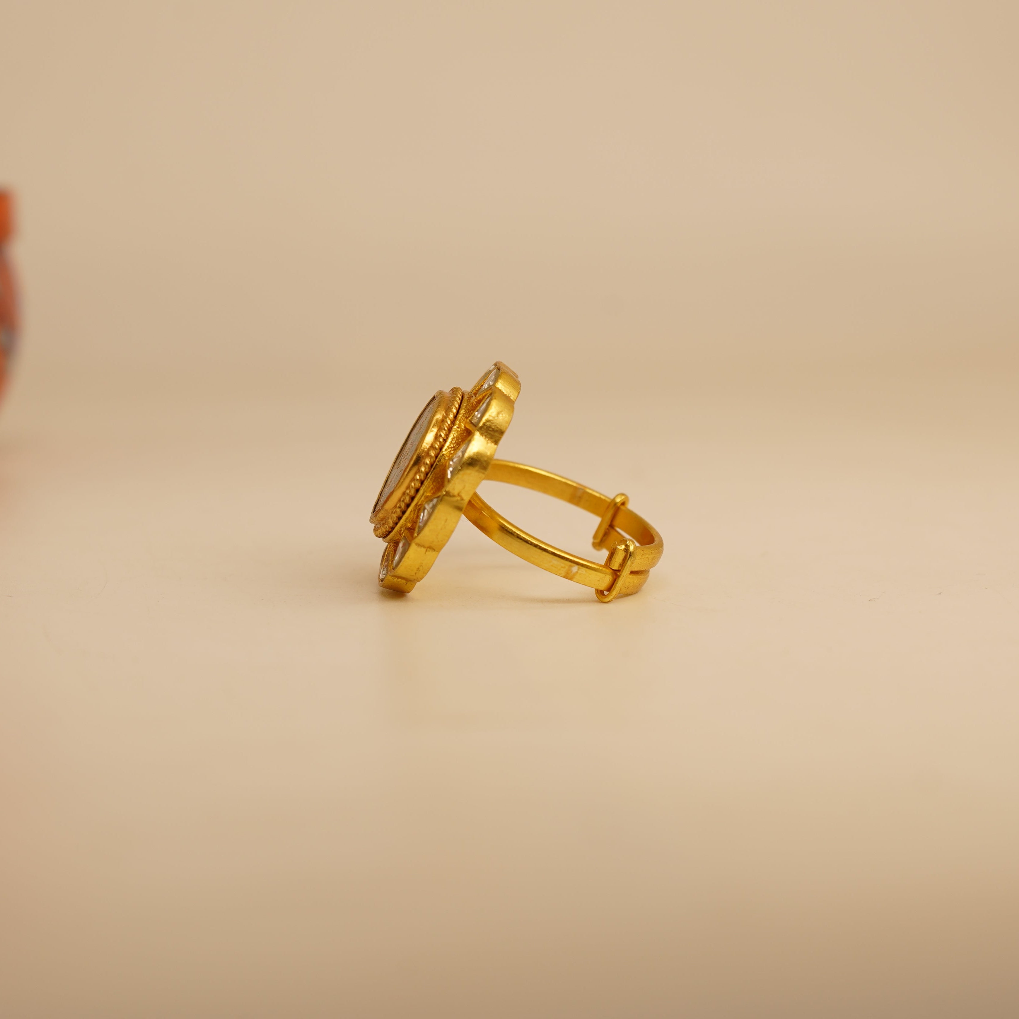 Thewa kundan ring