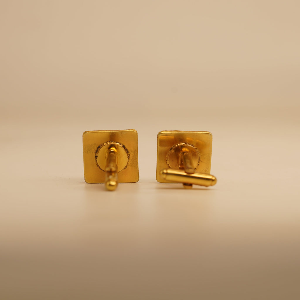 Thewa Men’s Cufflinks – Mrigavati Design (Black)