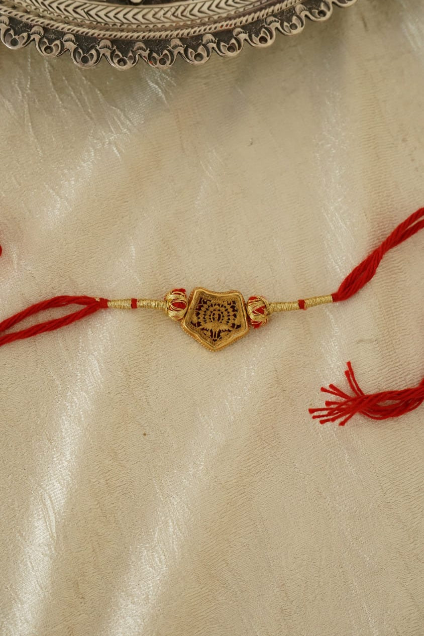 Dancing Peacock Thewa Rakhi
